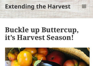 New 'Extending the Harvest' Blog